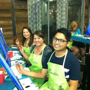 Painting away at View Wine Bar &amp; Kitchen