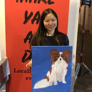 Paint nite. Drawing my favorite subject.