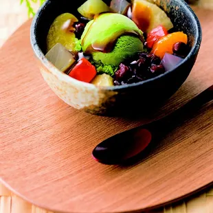 Have you forgotten?
 Japanese Matcha Coco Jelly Anmitsu