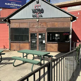 Not the front area but an outdoor hangout area...the first thing I saw walking up Champs Blvd.