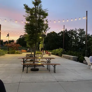 Part of the outside patio.