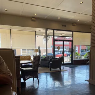 a man sitting in a restaurant