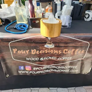 Iced coffee on a hot day.