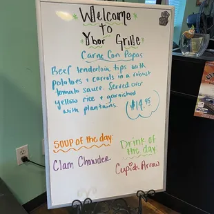 Specials at the front door