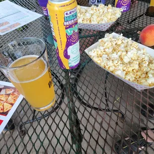 Brew and free popcorn