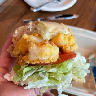 Shrimp poboy. Not the best, but can&apos;t say no to one last poboy at the airport before I leave.