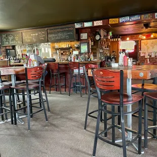 the interior of the pub