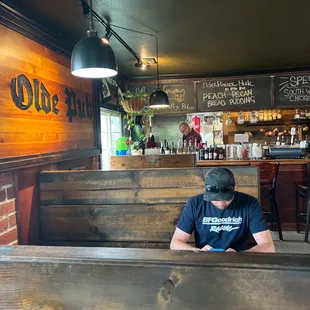 a man sitting at the bar