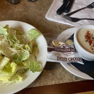 Clam Chowder* Side Caesar