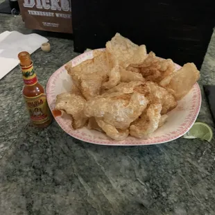 Fried pig skins.