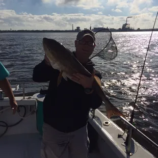 Red bass (which was returned to its home in the sea).