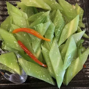 Chinese &quot;lettuce&quot; in Abalone sauce