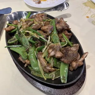 frog and snow peas