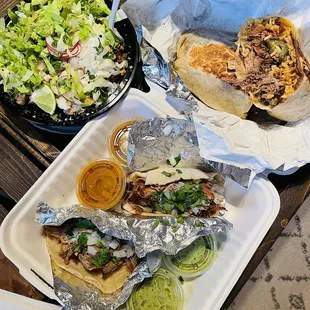 Salsa Macha Chicken Bowl, Best Pork Burrito, Classic Carnitas Tacos