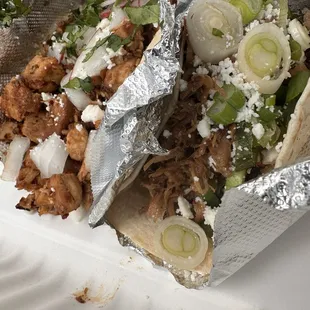 Salsa Macha Chicken Taco and Best Pork Taco