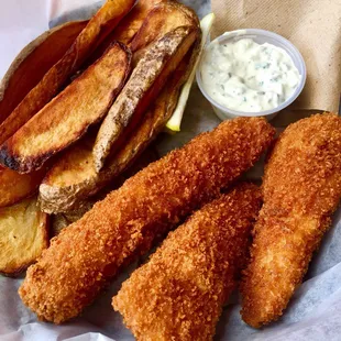 fish and chips, seafood, food, fish