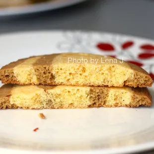 Inside of Salted Egg Yolk Cookie ($3) - it&apos;s nice, has a noticeable salted egg yolk flavor