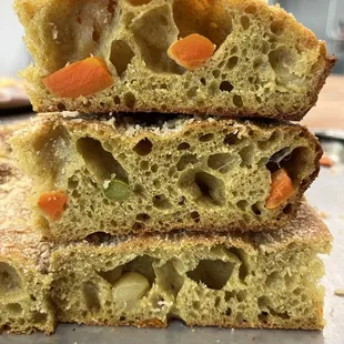 Golden curry focaccia