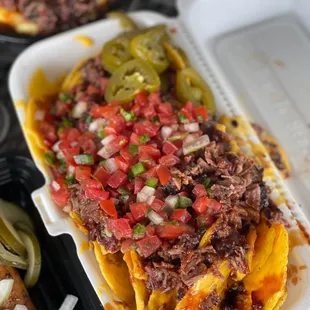 Brisket nachos