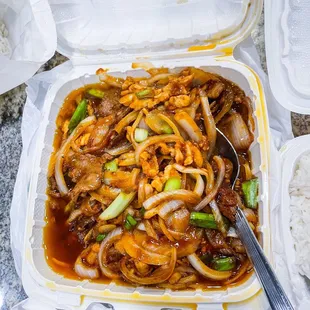 Mongolian Chicken &amp; Beef