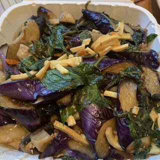 Chinese Eggplant Sauteed With Basil