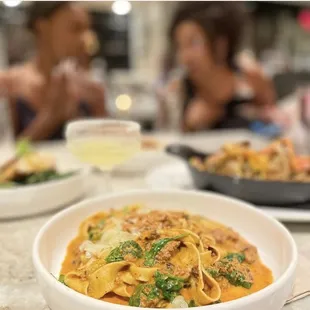 a bowl of food on a table