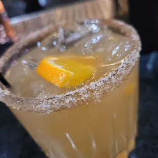 Brown sugar peach margarita