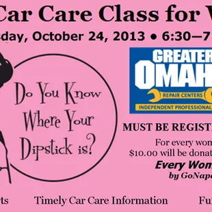 Women's Car Care Class