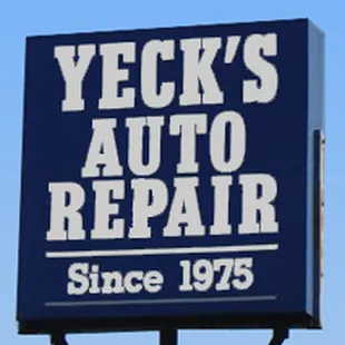 Yeck's Auto Repair, Bellevue, Nebraska, Since 1975