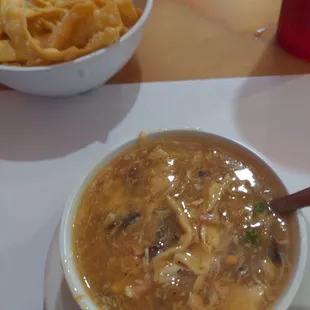 Delicious hot and sour soup!