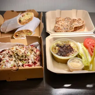 a variety of food items