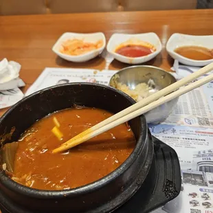 Pork Belly and Kimchi soup.