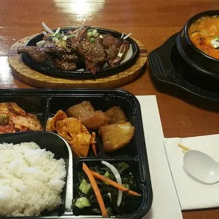 Galbi and Tofu Soup Combo
