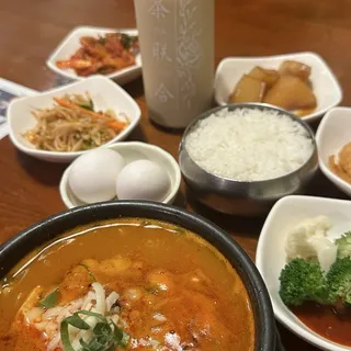 Ham and Cheese Tofu Soup