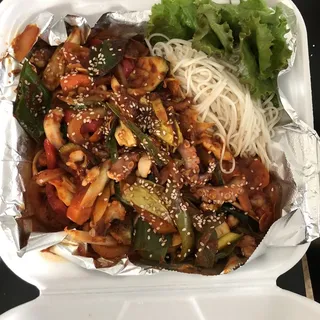 Pan Fried Octopus (Nak Ji Bok Um)