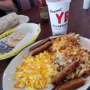 Breakfast #1 and a breakfast burrito