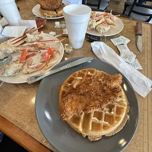 Chicken and waffle