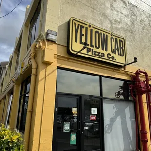 the front of the building