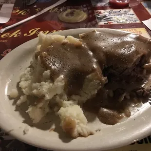 Prime Rib Pie with mashed potatoes. $9.99 special &amp; delicious