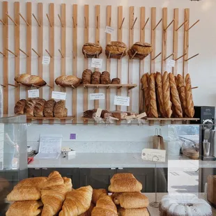 a display of baked goods