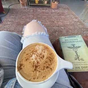 Hot dirty chai with pumpkin