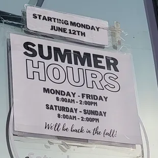 Summer Hours