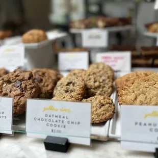 a variety of cookies on display