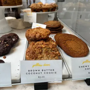 Brown butter coconut cookie