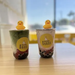 Matcha Strawberry Latte &amp; Strawberry ooyoo