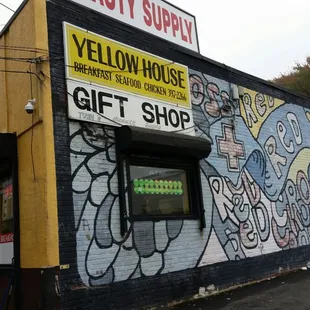 Outside of Yellow House.