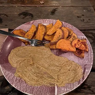 Roasted sweet potato wedges