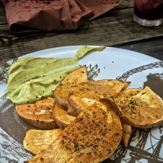 Roasted sweet potato wedges
