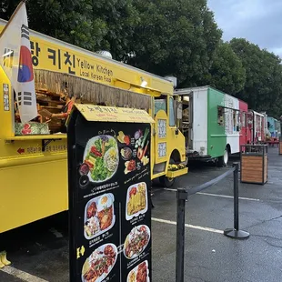 Row of food trucks