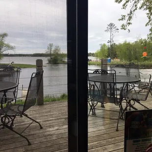 Looking out on deck we saw Baltimore Orioles, hummingbirds, red headed woodpeckers and a baled eagle. A